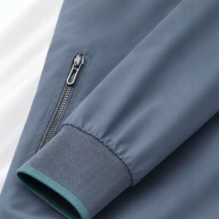 Herren Kapuzen-Blouson Leichter Windbreaker mit geripptem Saum und verdeckter Reißverschlussleiste Nord Taschen