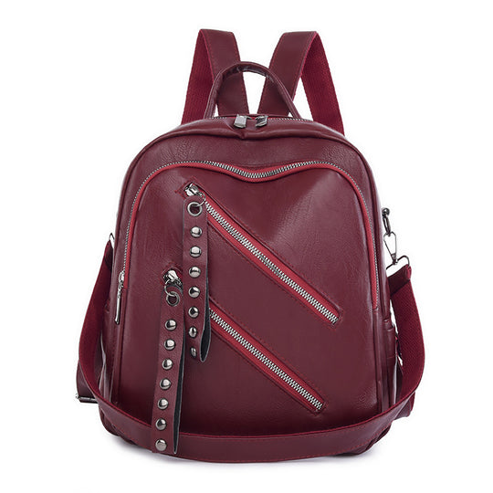 Damen modischer Rucksack mit trendigen Nieten und Reißverschlussdetails Nord Taschen