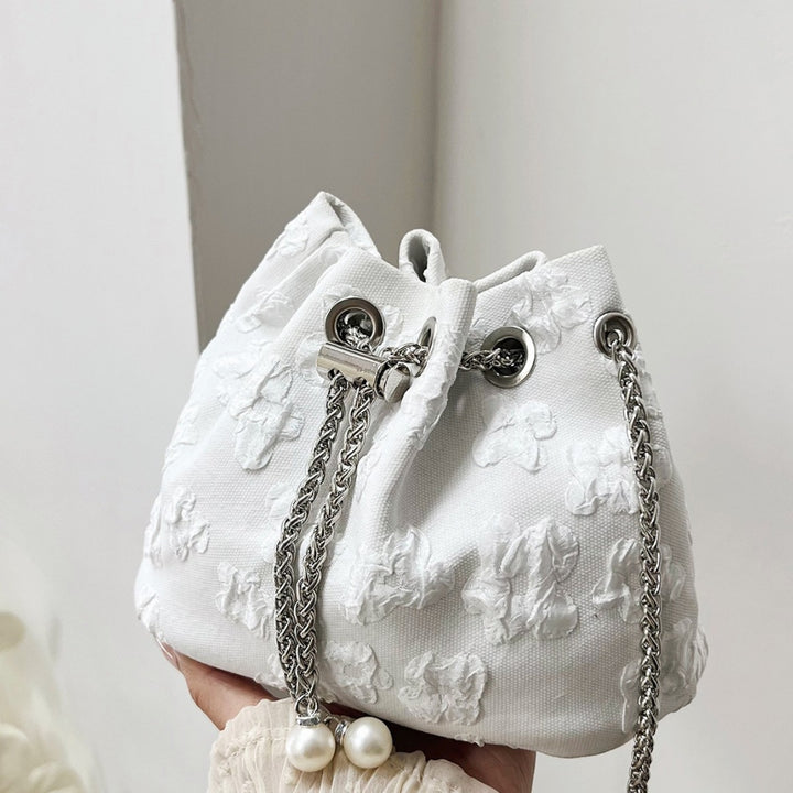 Damen Beuteltasche mit floralem Reliefdesign Nord Taschen