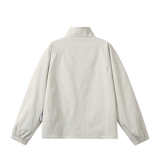 Herren Leichte Übergangsjacke im minimalistischen Field‑Style mit hohem Stehkragen und verdeckter Frontblende Nord Taschen