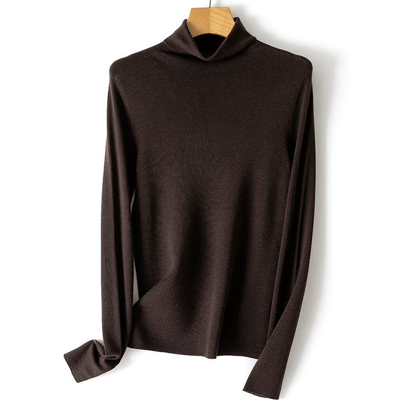 Damen Leichter Feinstrick-Rollkragenpullover mit fließender Passform Nord Taschen