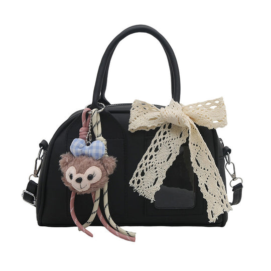 Damen Mini-Handtasche mit verspieltem Tiermotiv und charmantem Anhänger Nord Taschen