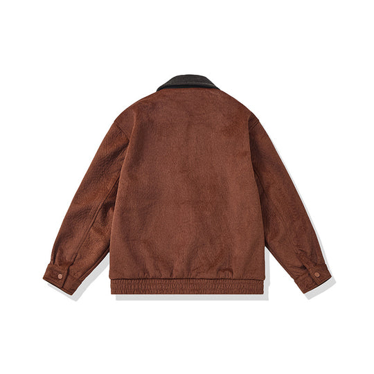 Herren Kurz geschnittener Fleece‑Blouson mit Cordkragen und Sicherheitsbrusttasche Nord Taschen