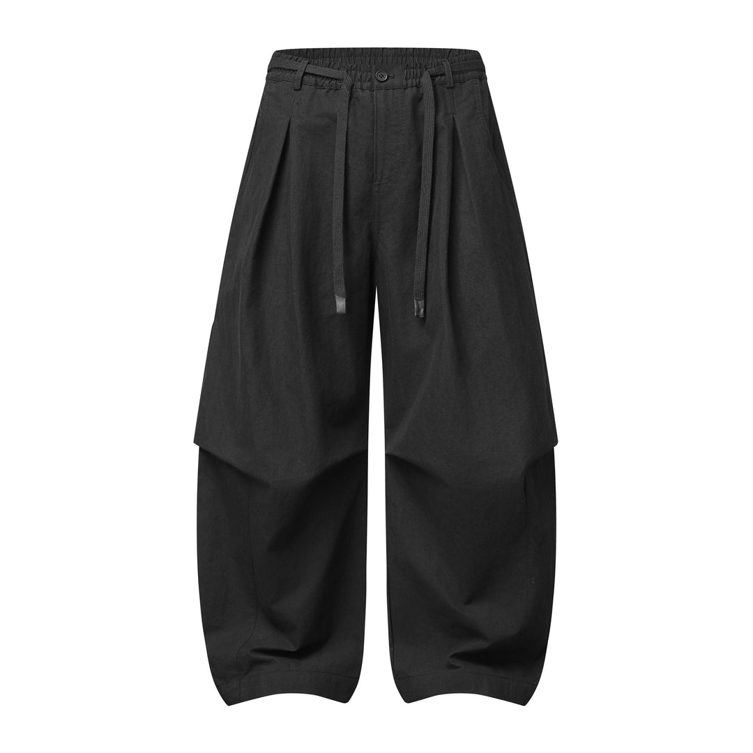 Damen Weite Culotte-Hose mit hohem Bund, Kellerfalten und Kordelzug Nord Taschen