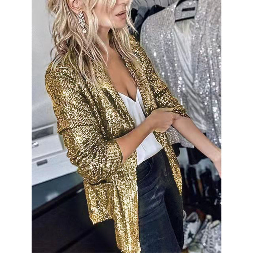 Glamour Pailletten Damen Blazer