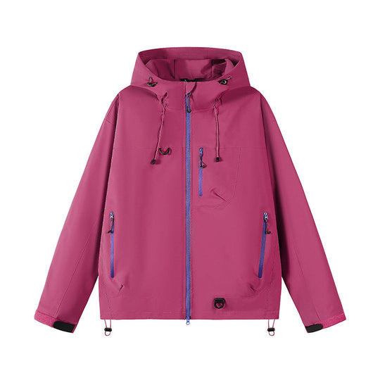 Damen technische Outdoor-Jacke mit Material und verstellbarem Kapuzensystem Avellé