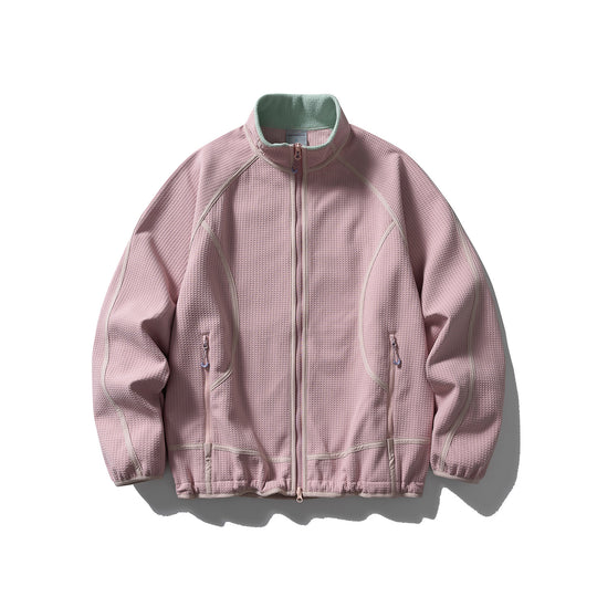 Unisex Struktur-Fleecejacke mit Reißverschluss, Raglanärmeln und elastischem Saum Nord Taschen