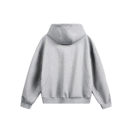 Damen Locker geschnittene Reißverschluss-Hoodie mit hohem Funnelkragen und Zwei-Wege-Funktion Nord Taschen