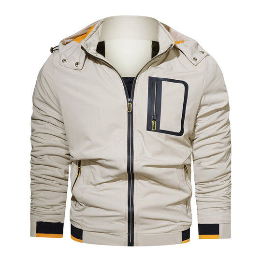 Herren sportliche Softshell-Hybridjacke mit Kapuze, wasserabweisenden Reißverschlüssen und ergonomischer Passform Nord Taschen