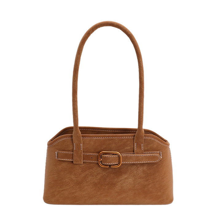 Damen elegante Schultertasche aus feinstem Veloursleder Nord Taschen