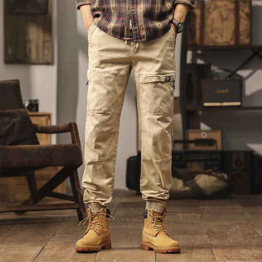 Herren Slim‑Tapered Cargojogger aus Baumwoll‑Twill mit Tunnelzug und Knöchelzipper Nord Taschen