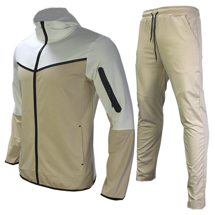 Herren sportliches Hoodie-Set mit atmungsaktiven Eigenschaften und modernen Kontrastdetails