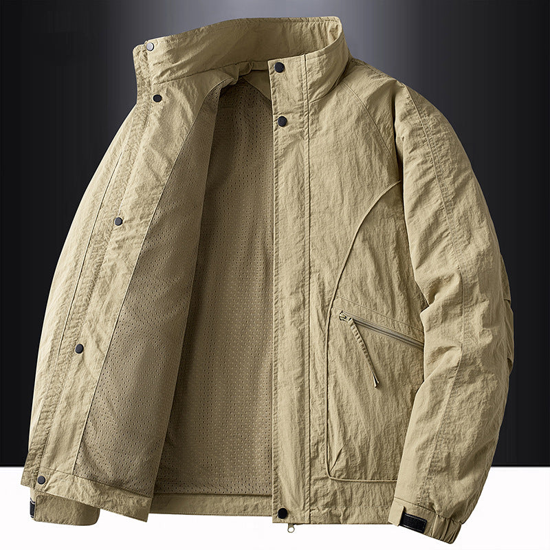 Herren Leichte Übergangsjacke mit hohem Kragen und praktischen Taschen Nord Taschen 1788242366