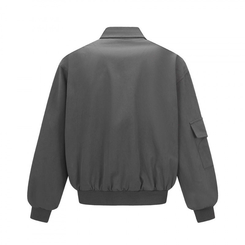 Unisex Oversize-Bomberjacke im Utility-Stil mit Reißverschluss, aufgesetzten Klappentaschen und Rippabschluss Nord Taschen