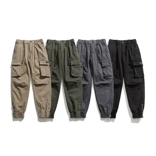 Herren Cargo-Joggerhose mit elastischem Komfortbund, Kniepaneelen und Reißverschluss-Knöcheln Nord Taschen