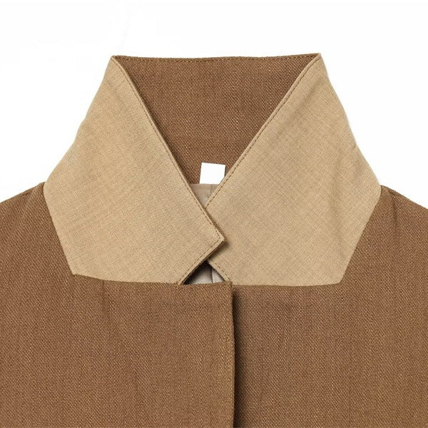 Damen Taillierte Woll-Reitjacke mit Stehkragen und Pattentaschen Nord Taschen