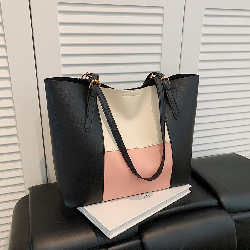 Damen geräumige Tote-Bag mit eleganten Farbblockdetails Nord Taschen