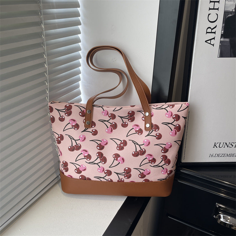 Damen Einkaufstasche mit verspieltem Erdbeerdesign und stabilen Tragegriffen Nord Taschen