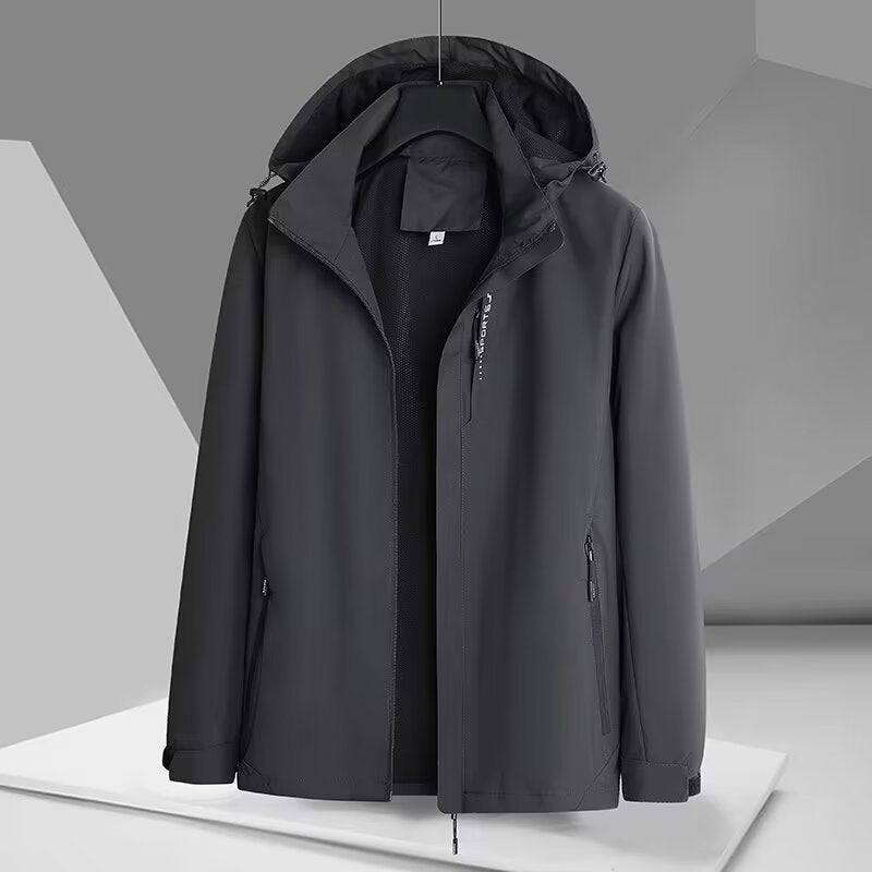 Herren Wind- und Wasserabweisende Softshelljacke mit Kapuze, atmungsaktiver Membran und verdecktem Reißverschluss Nord Taschen