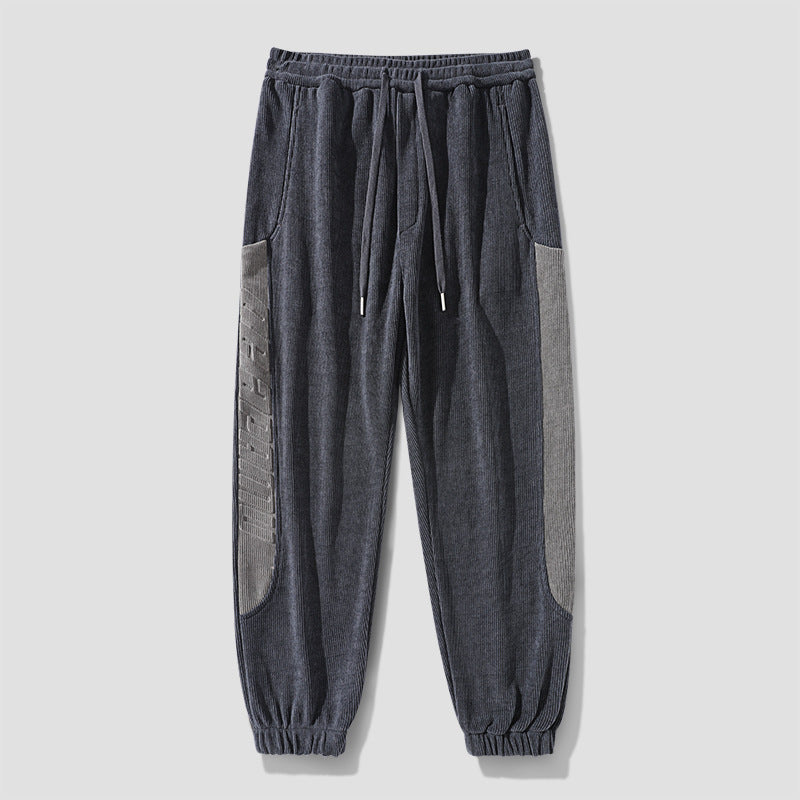 Herren Cordhose im Joggingstil mit seitlichen Panel‑Einsätzen und Kordelzug Nord Taschen