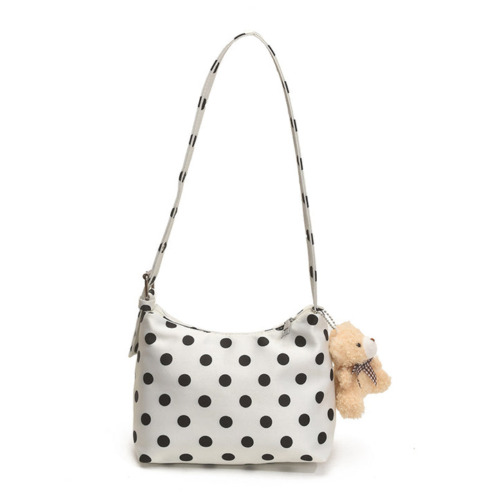 Damen Schultertasche mit verspieltem Punktenmuster von Nord Taschen