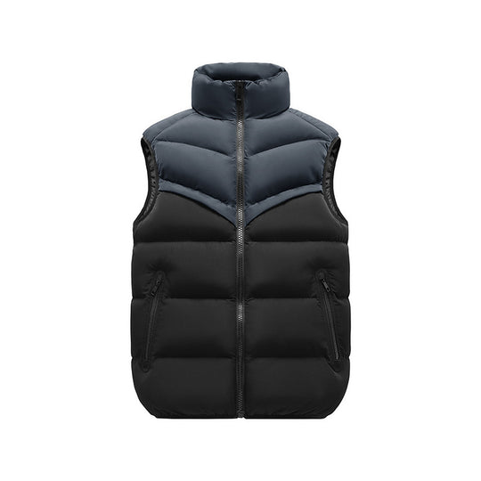Herren Thermo-Steppweste mit hohem Stehkragen, Farbblock‑Design & Reißverschlusstaschen Nord Taschen
