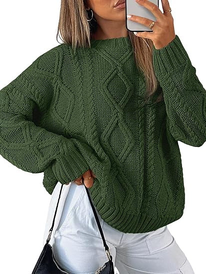 Damen Grobstrickpullover Nord Taschen