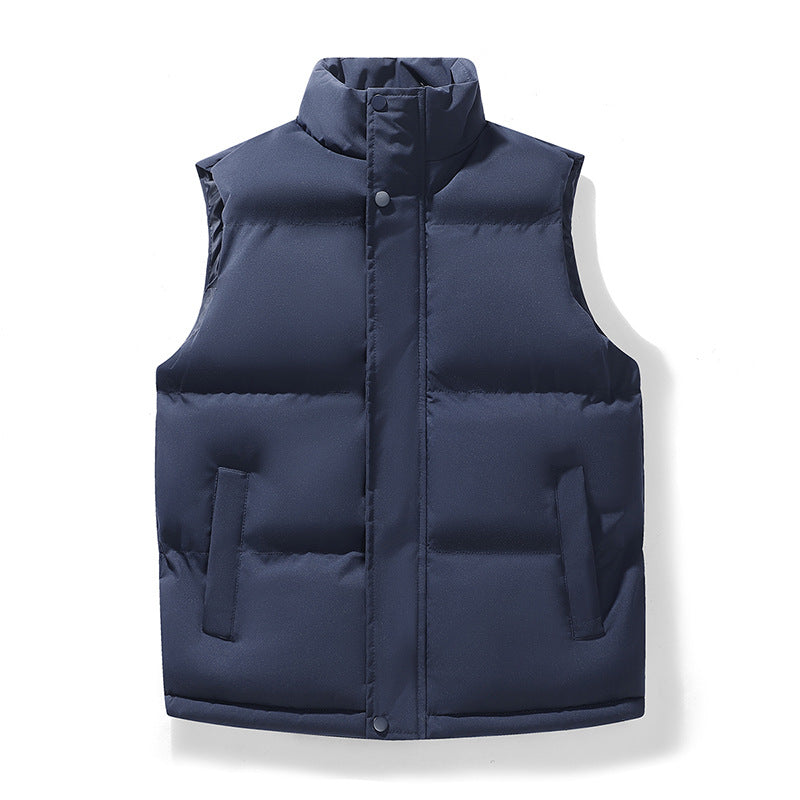 Herren Leichte isolierte Outdoor-Steppweste mit hohem Stehkragen und verdeckter Reißverschlussblende Nord Taschen