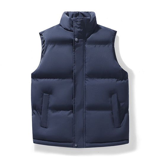 Herren Leichte isolierte Outdoor-Steppweste mit hohem Stehkragen und verdeckter Reißverschlussblende Nord Taschen