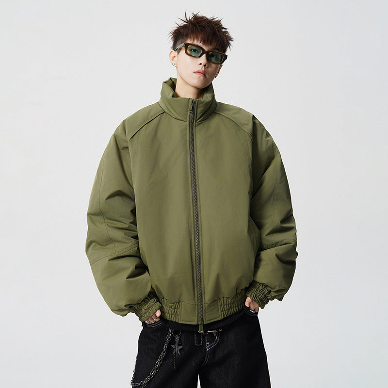 Herren Oversized Windjacke mit Stehkragen und elastischen Bündchen Nord Taschen