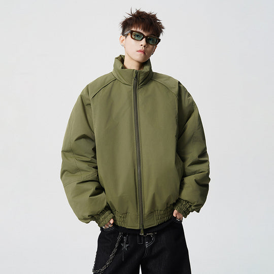 Herren Oversized Windjacke mit Stehkragen und elastischen Bündchen Nord Taschen