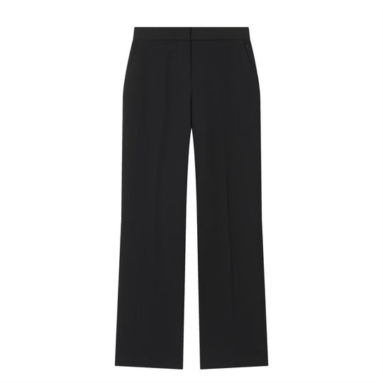 Damen weite Anzughose mit hoher Taille, Bügelfalte und elastischem Rückbund Nord Taschen