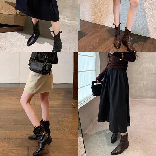 Herren Western-Stiefelette mit spitzer Kappe und Zugschlaufen Nord Taschen