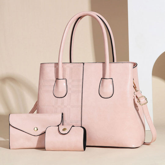 Damen elegante Tote-Handtasche mit abnehmbarer Clutch und Zusatzportemonnaie Nord Taschen