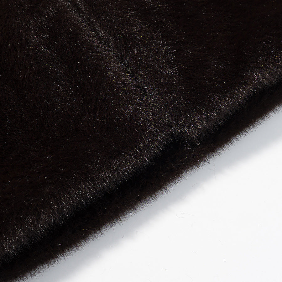 Damen Kurzgeschnittener Kunstfell-Bolero mit 3/4-Ärmeln Nord Taschen