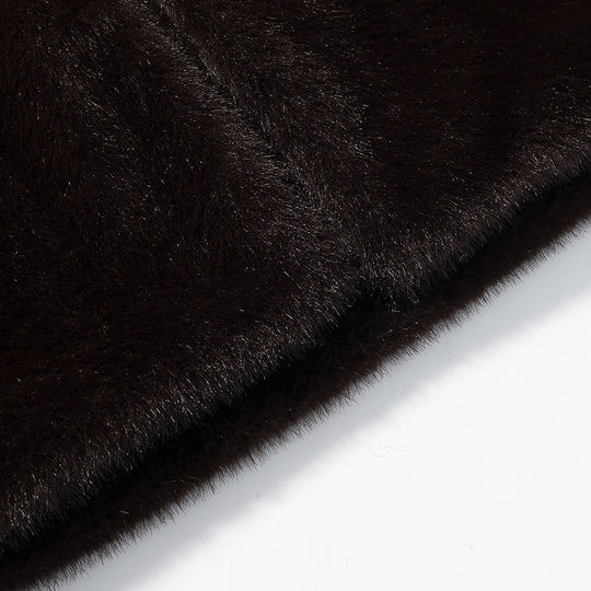 Damen Kurzgeschnittener Kunstfell-Bolero mit 3/4-Ärmeln Nord Taschen