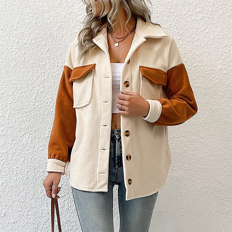 Damen Modische Fleecejacke mit Taschen und Knopfdetails Nord Taschen