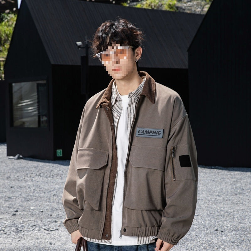 Damen Oversize Utility-Jacke mit Fleece‑Kragen & Multifunktions‑Taschen Nord Taschen
