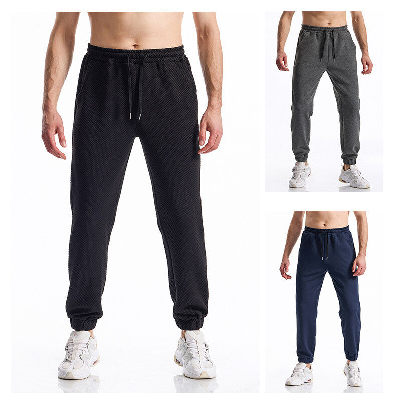 Herren Texturierte Jogginghose mit elastischem Bund, Tunnelzug und gebündeltem Beinabschluss Nord Taschen