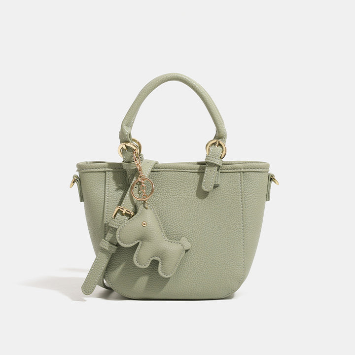 Damen Mini-Handtasche mit verspieltem Tieranhänger Nord Taschen