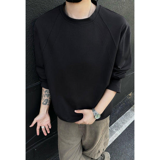Herren Oversize Rundhals‑Sweatshirt mit Raglanärmeln und cleanem Minimaldesign Nord Taschen