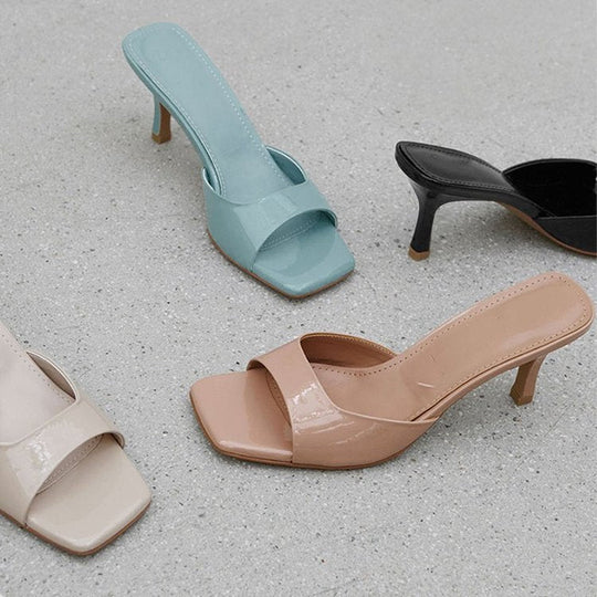Damen elegante Sling-Pumps mit schmalem Riemen und komfortablem Absatz