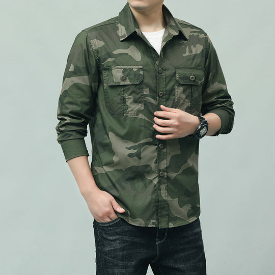Herren Camouflage Hemd mit Taschen Nord Taschen
