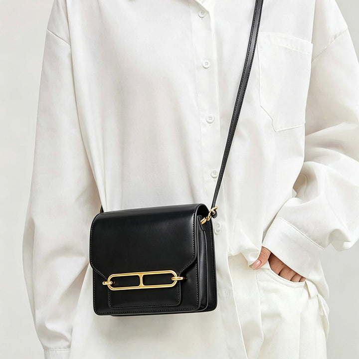 Damen elegante Crossbody-Tasche mit goldenen Details Nord Taschen