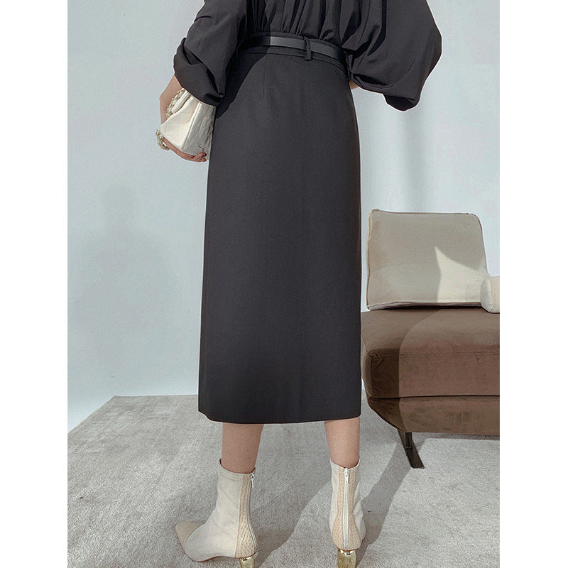 Damen Eleganter Midi-Rock mit seitlichem Schlitz Nord Taschen