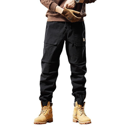 Herren Canvas‑Utility‑Jogger mit verstärkten Kniepaneelen, Klapptaschen und elastischem Knöchelsaum Nord Taschen