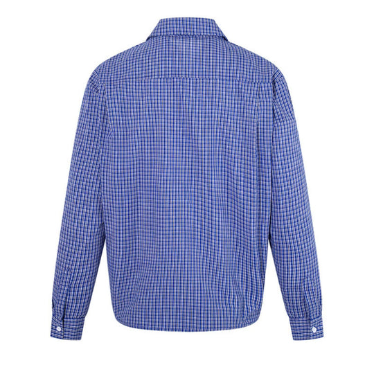 Herren Overshirt-Blouson im Karomuster mit Gummizugbund und Hemdkragen Nord Taschen