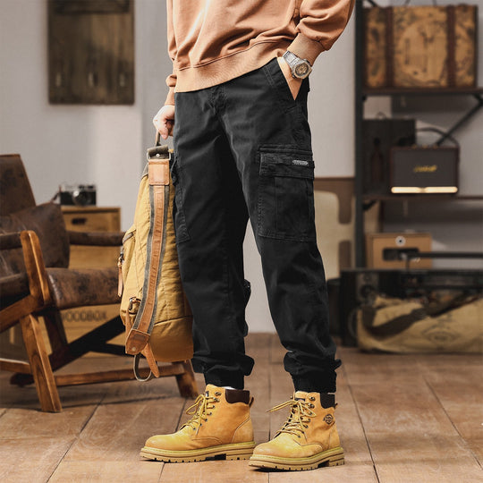 Herren Cargo-Jogginghose mit Multifunktionstaschen & elastischen Bündchen Nord Taschen