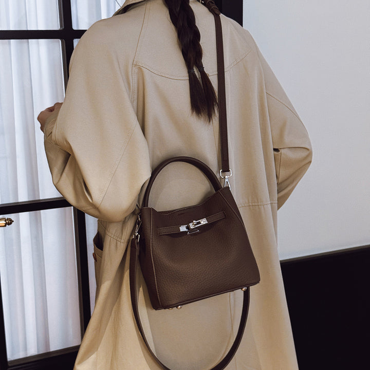 Damen strukturiertes Leder Shopper Nord Taschen