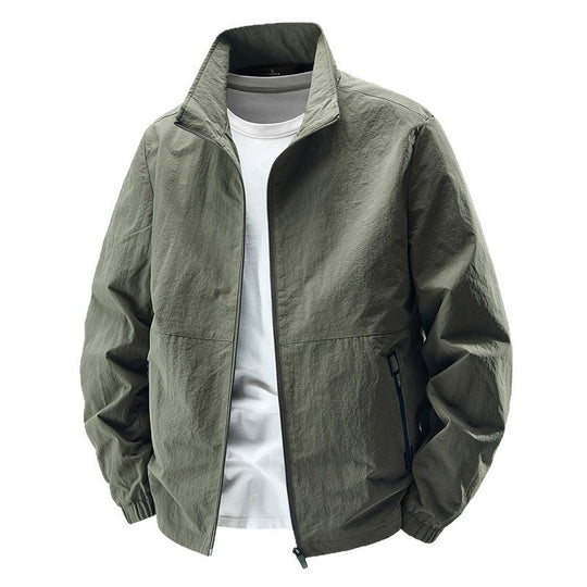 Herren Leichte Wind- und wasserabweisende Freizeitjacke mit Stehkragen und Reißverschlusstaschen Nord Taschen